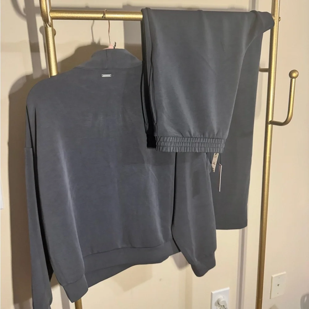 Victoria's Secret Sport Gray Jacket and Wide Leg Pant.